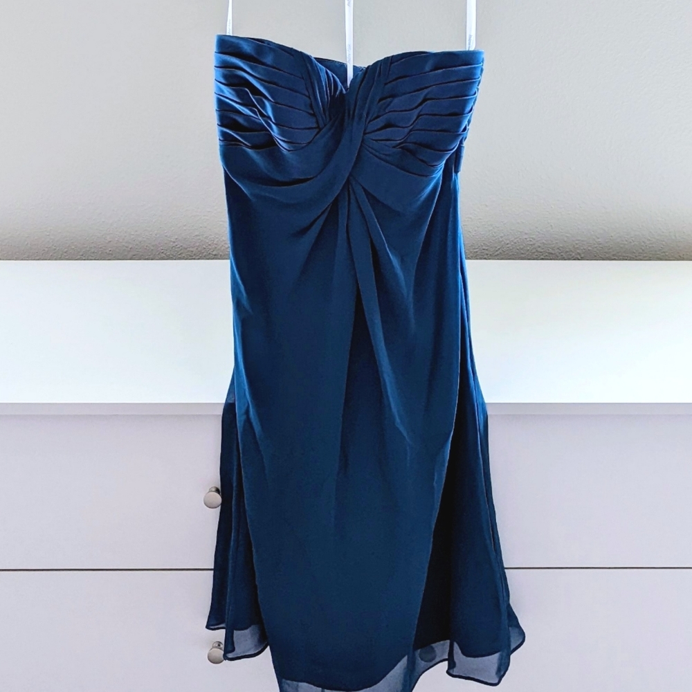 Andrew Adela strapless bridesmaid dress